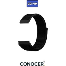 Huawei Watch Gt3 Pro Titanyum 46MM Uyumlu Dokuma Cırtlı Spor Kordon Kayış (22MM)