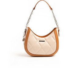 Silver & Polo Bej - A.taba SP1168 Kadın Omuz Çantası