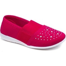 Babet - Kız Çocuk Pembe Rahat Keten Ayakkabı 127