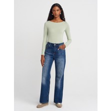 72041 File Yıkama Tint Denim Pantolon-Tint