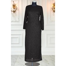 Amine Hüma Mahi Dantel Abiye Elbise Siyah