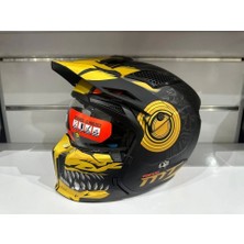 mt Helmets Kask Streetfıghter Sv Aztec B3 Mat Siyah/sarı