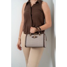 Silver & Polo Kahve Sarı - Kahve SP1091 Kadın El Çantası