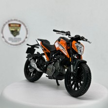 Sunman Burago 1:18 KTM 250 Duke Turuncu Renkli Detaylı Tasarımlı Diecast Model Yüksek Kaliteli Plastik