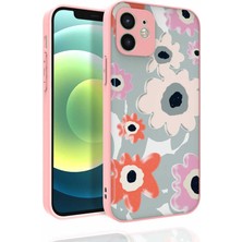 iPhone 12 Uyumlu Desenli Kamera Korumalı Parlak Ecrz Nora Kapak-No5