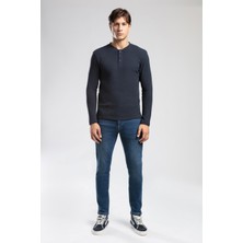 Hevasa Erkek Patlı Sweatshirt Lacivert