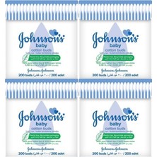 Johnson's Baby Kulak Temizleme Çubuğu 200 Adet (4 Lü Set)