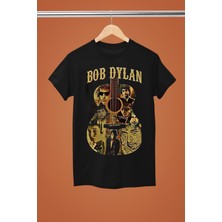 Bob Dylan Baskılı Pamuklu Kısa Kollu Regular Kalıp Rock Tshirt
