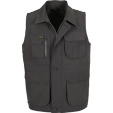 Erkek Keten Yelek Normal Kesim Yakalı RAR00879 Avcı Yeleği