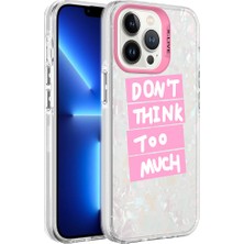 Apple iPhone 13 Pro Max Kılıf Mermer Desenli Ecrz Marbello Kapak-Pembe