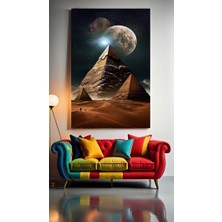 Özkacar Group Distopik Manzara Mısır Piramitleri Ev Duvar Salon Güzellik Salonu Ofis Dükkan Dekarasyon Kanvas Tablo