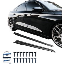 Audi A3 8y Sedan / Sportback 2020-2024 Uyumlu Marşpiyel Altı Lip – Yan Etek Takımı (2 Parça)