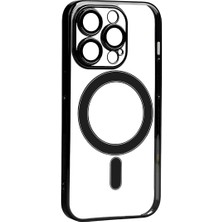 iPhone 14 Pro Uyumlu Kamera Korumalı Magsafe Sert Pc Ecrz Porto Kapak-Siyah