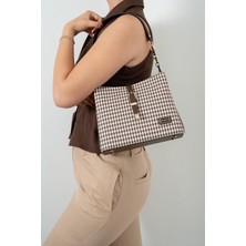 Silver & Polo Kahve Sarı - Kahve SP974 Kadın Omuz Çantası