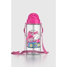 Renga Migo Kral Şakir Desenli 500 ml Askılı Pipetli Tritan Çocuk Matara 222027 Pembe