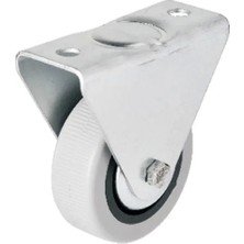 106 - 50 mm Sabit Kapaklı Gri Pvc Teker