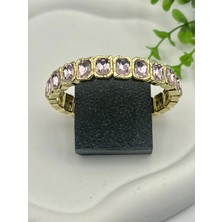 Lastikli Kristal Taşlı Bileklik (Pembe)
