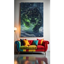 Özkacar Group Yeşil Gözlü Kaplan Iı Ev Duvar Salon Güzellik Salonu Ofis Dükkan Dekarasyon Kanvas Tablo