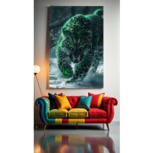 Özkacar Group Yeşil Gözlü Kaplan Iıı Ev Duvar Salon Güzellik Salonu Ofis Dükkan Dekarasyon Kanvas Tablo