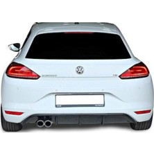 🚗 Volkswagen Scirocco Makyajsız Soldan Çift Çıkış Difüzör Plastik ⚙️ Sportif & Dayanıklı