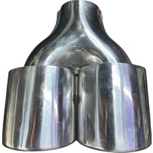 🚗 Krom 2’li Elips Model 90 mm Egzoz Ucu | Sportif & Paslanmaz Çelik