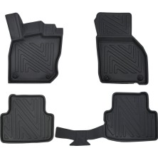 Skoda Octavia 2020 ve Sonrası 4d Premium Havuzlu Oto Paspas - Karbon Desenli