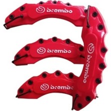 Brembo Uyumlu Kaliper Kapağı 4'lü Set – Sportif ve Isıya Dayanıklı Tasarım (Kırmızı)