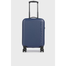 Armani Exchange 4g Kabartmalı Logolu Çift Fermuarlı Kabin Boy Valiz Erkek Valiz XM000899 AF13793 UB079