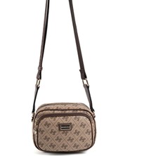 Silver & Polo Koyu Bej - Kahve SP1111 Kadın Çapraz Çanta