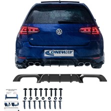 Vw Golf Mk7 R 2013-2016 Uyumlu Arka Difüzör – Sportif Tasarım