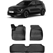 Rizline Kia Niro Elektirikli 2022 Sonrası  3D Havuzlu Paspas Siyah