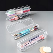 4'lü Taşınabilir Makyaj Organizeri - Şeffaf Çok Amaçlı Kozmetik Makyaj Fırçası Düzenleyici Fırçalık