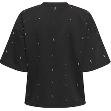 Only 15353293 Kisa Kol Kadin Sweat - Siyah