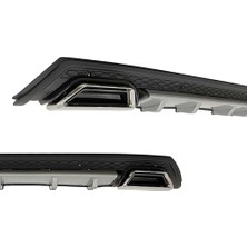 Toyota Rav4 2000-2006 Gri Krom Kare Egzozlu Difüzör Difizör Mat Siyah