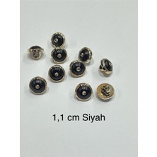 Bluz Düğmesi / Metalize (Plastik) DÜĞME/02734 /10 Lu Set / Siyah
