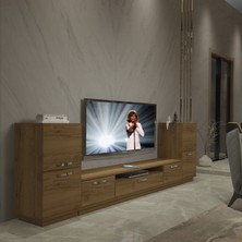 Trio On2 Mdf Tv Ünitesi Tv Sehpası - Naturel Pera