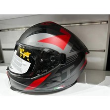 Sway Kask SW-865 St Titanyum/red/black Güneş Gözlüklü