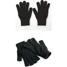 Winesso Parmaksız Kesik Yarım Parmak Eldiven ve Tek Kat Eldiven