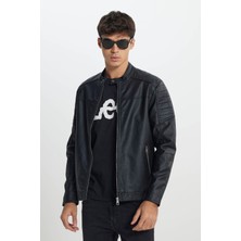 Lee Regular Fit  Fermuarlı Siyah Erkek Ceket L242469001
