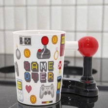 Joystick Kulp Detaylı Kupa – Retro Gaming Tasarım Porselen Bardak Vip