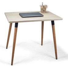 Doğal Ağaç Masif Kütük Masa Ahşap Çalışma Masası Ofis Masası 60CM x 90CM ( Ağaç Ayak )