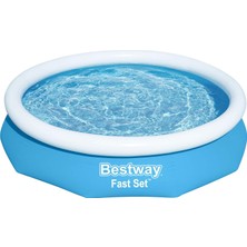 Bestway Fast Set Ayaklı Havuz Pompasız 305 x 66 Cm, Mavi, Yuvarlak