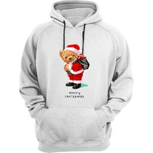 Ayıcık Baskılı Yılbaşı Noel Baba Merry Chirstmas Geyik Regular Fit %100 Pamuk Sweatshirt