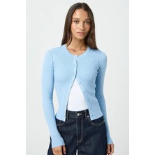 Mavi Düğmeli Uzun Kollu Kaşkorse Hırka MG2177