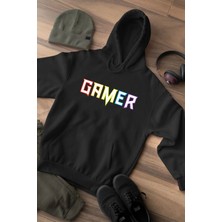 Level Atlatan Gamer Baskılı Tasarım Regular Fit %100 Pamuk Sweatshirt Fps, Rpg ve Daha Fazlası!