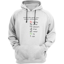 Only One Down Rest Is Up Motor Baskılı Sweat-Shirt