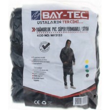 Bay-Tec Yağmurluk Süper Pvc Fermuarlı Siyah (MK-5133)