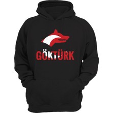 Ay Yıldız Kurt Bozkurt Sembolü Türk Bayrağı Kurt Göktürk Yazılı Regular Fit %100 Pamuk Sweatshirt