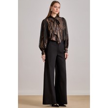 Cepli Siyah Gabardin Pantolon