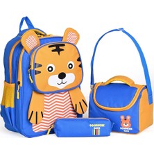 Çocuk 3'lü Set Okul Çantası Sırt Çantası Termal Beslenme Çantası